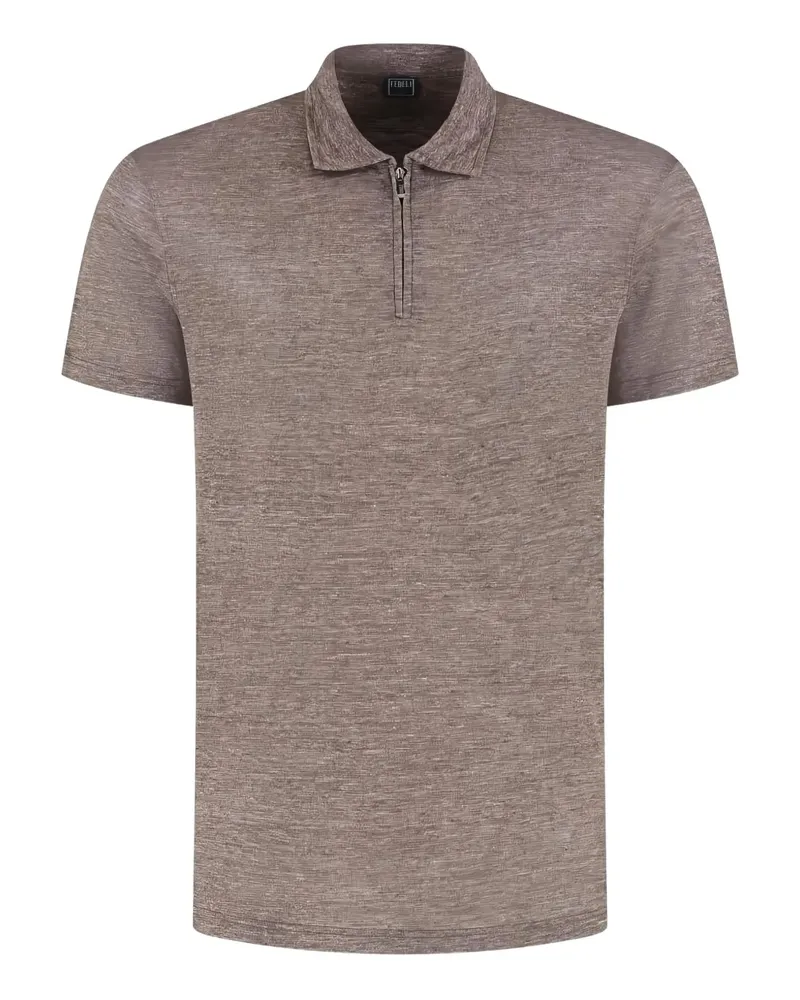 Fedeli Poloshirt mit kurzen Ärmeln - Braun Braun