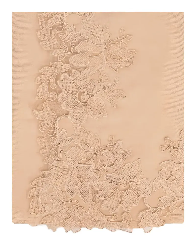 Ermanno Scervino Schal mit Blumenspitze - Nude Nude