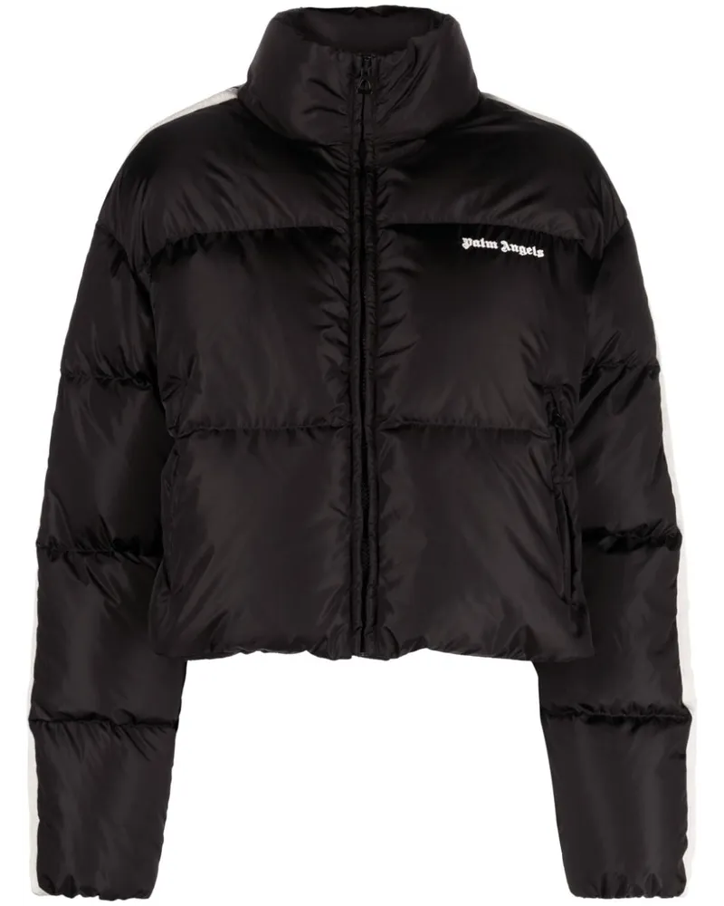 Palm Angels Jacke mit Logo-Stickerei - Schwarz Schwarz