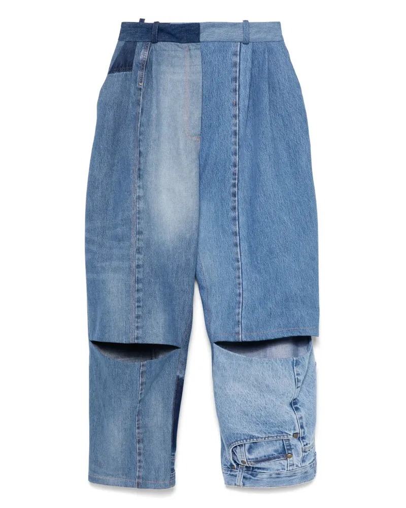 A.W.A.K.E. Jeans mit Cut-Outs - Blau Blau