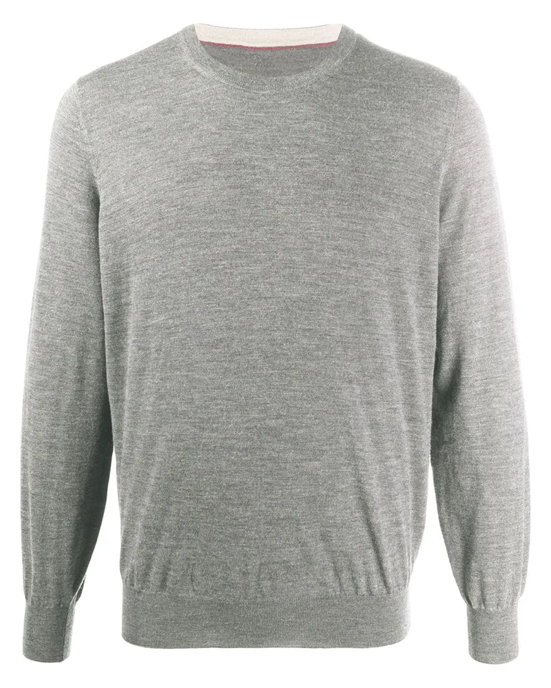 Brunello Cucinelli Pullover mit Rundhalsausschnitt - Grau Grau