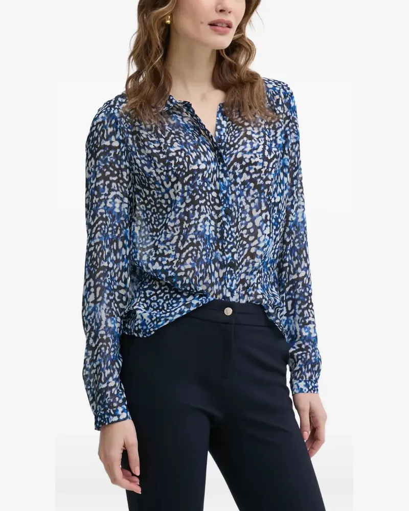 Morgan leopard-print long-sleeve shirt - Blau Blau