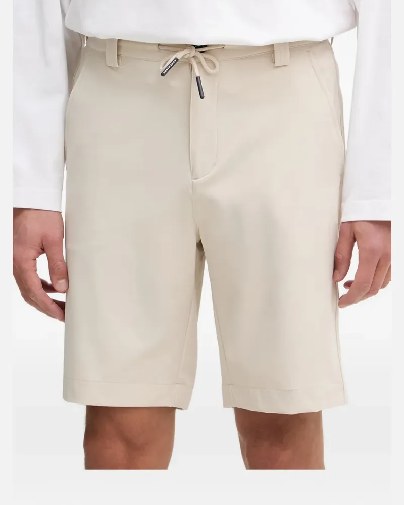 Guess logo-patch drawstring shorts - Nude Nude
