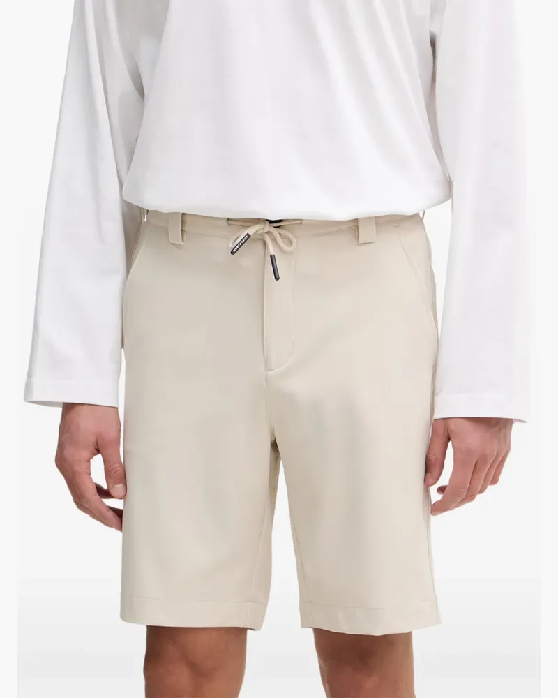 Guess logo-patch drawstring shorts - Nude Nude