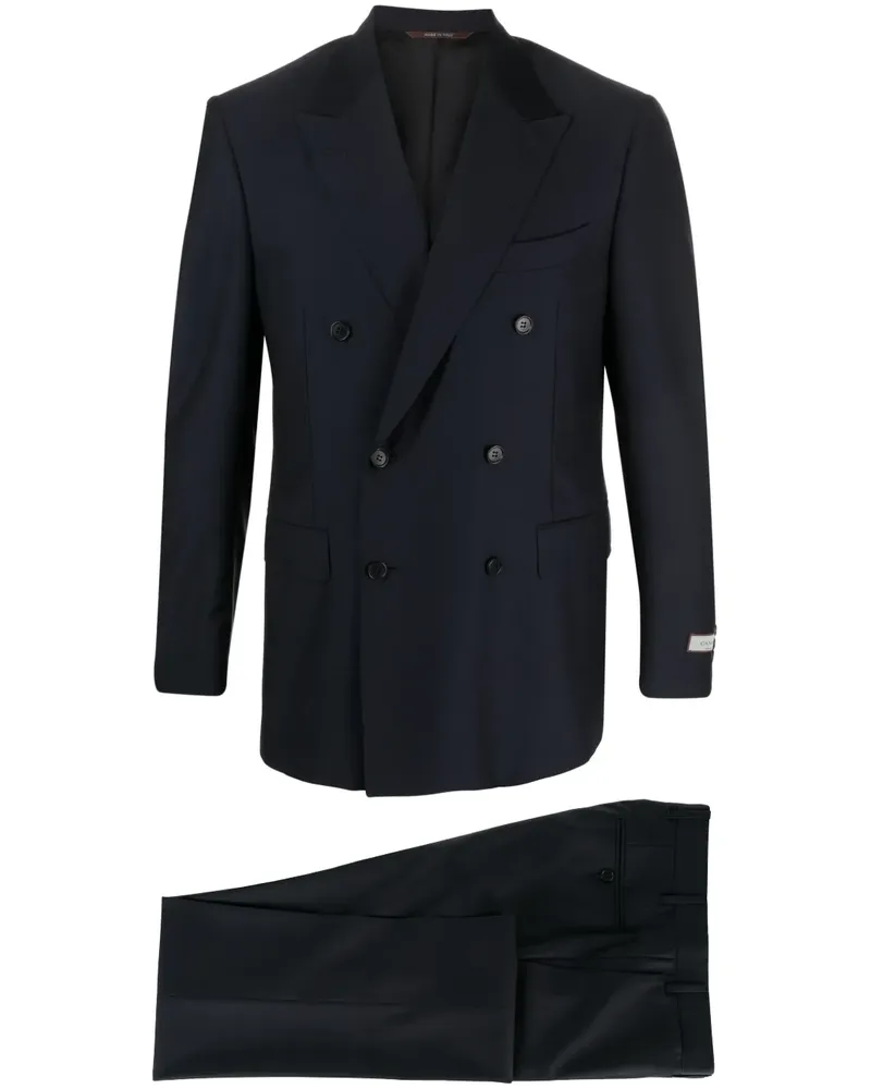 Canali Doppelreihiger Anzug - Blau Blau