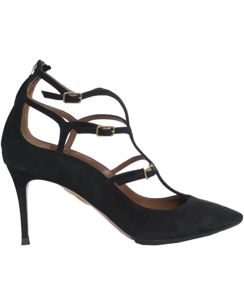 Aquazzura Pumps aus Wildleder 70mm - Schwarz Schwarz