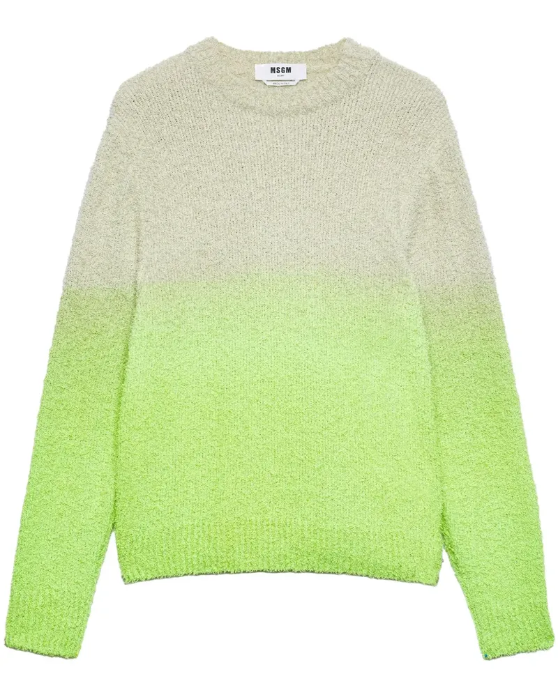 MSGM Pullover mit Farbverlauf-Optik - Grün Grün