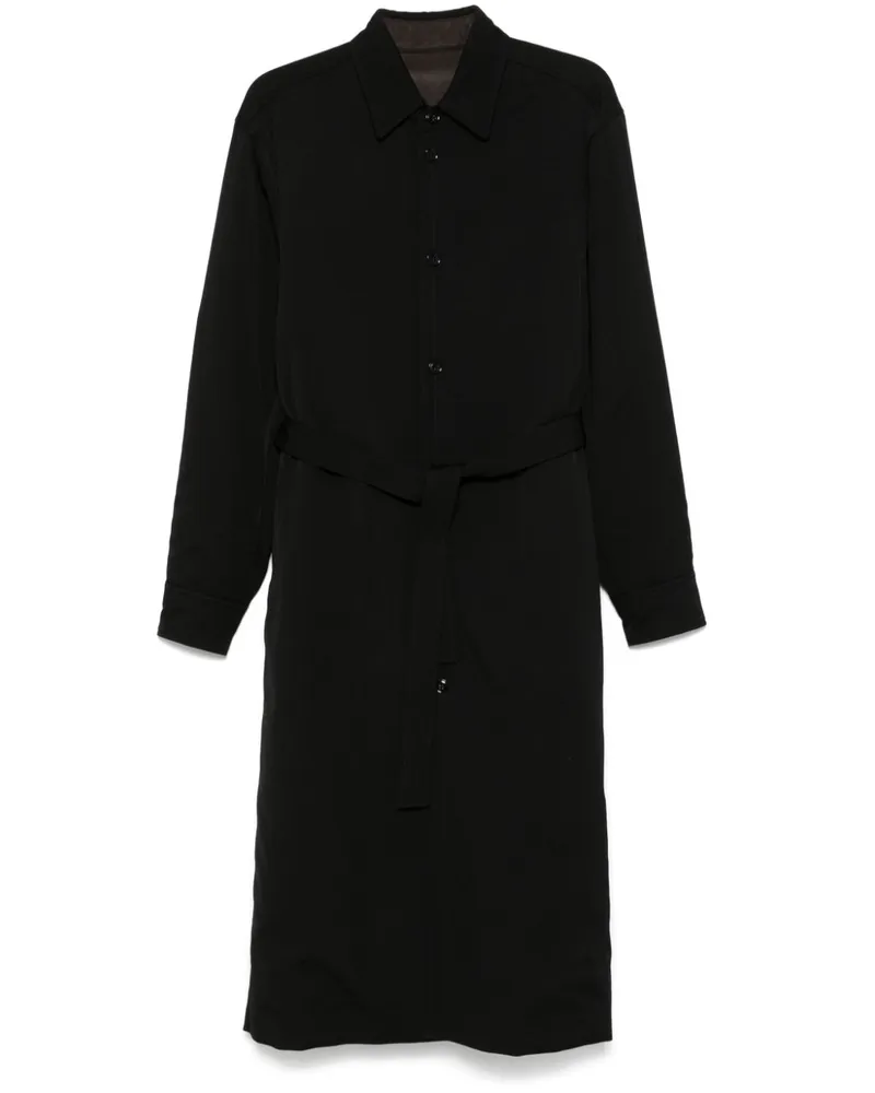 Christophe Lemaire Dress Mantel - Schwarz Schwarz