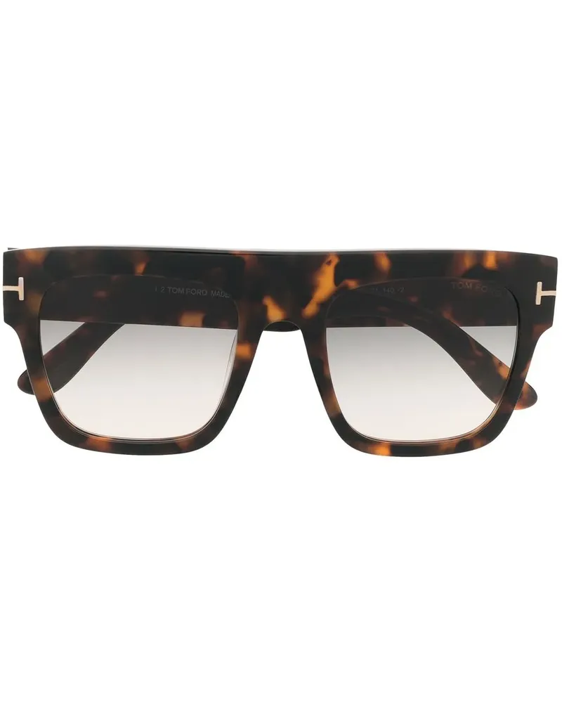 Tom Ford Eckige Renee Sonnenbrille - Braun Braun
