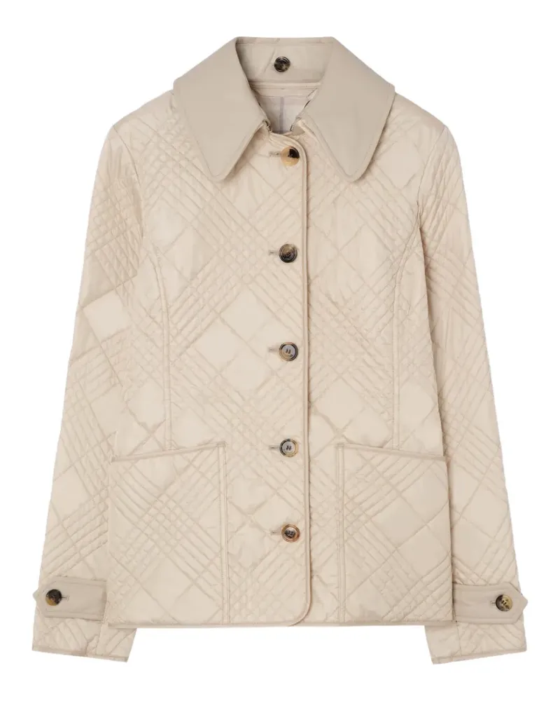 Burberry Nylonjacke mit Micro Check - Nude Nude