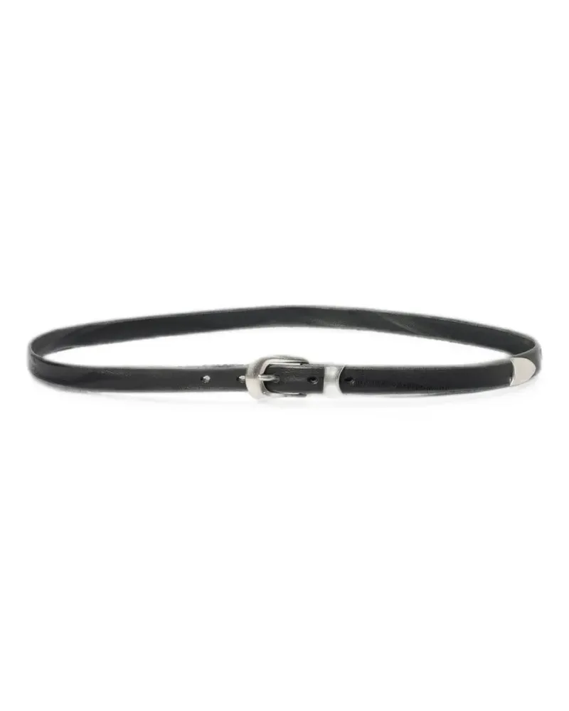 Our Legacy buckled leather belt - Schwarz Schwarz