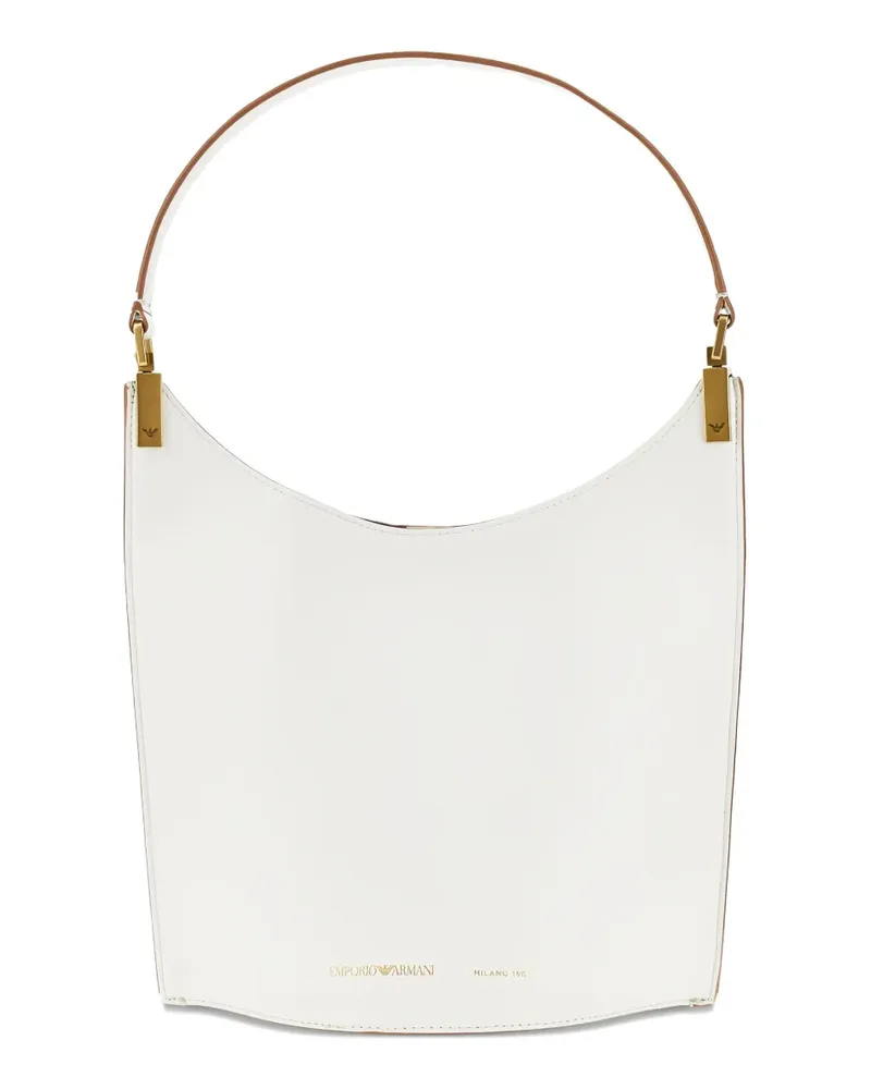 Emporio Armani Schultertasche aus Leder - Weiß Weiß