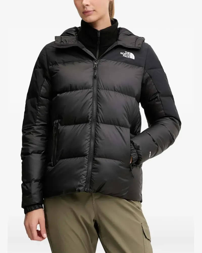 The North Face hooded logo jacket - Schwarz Schwarz