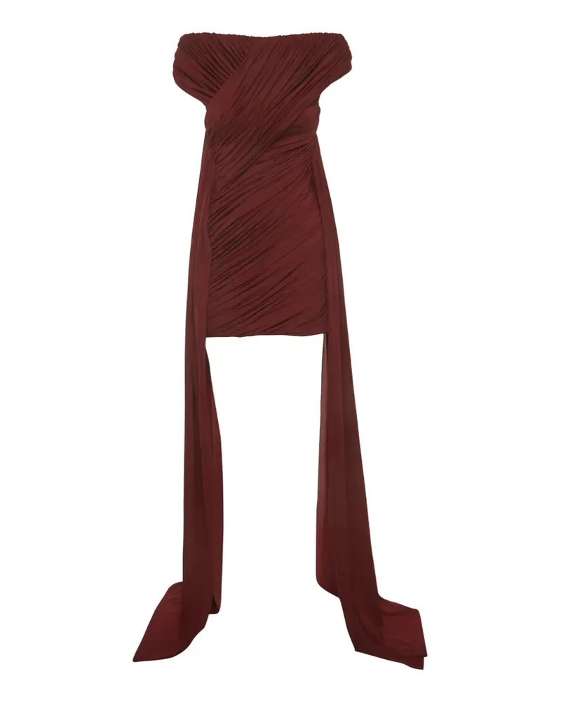 FourTwoFour on Fairfax asymmetric draped mini dress - Braun Braun