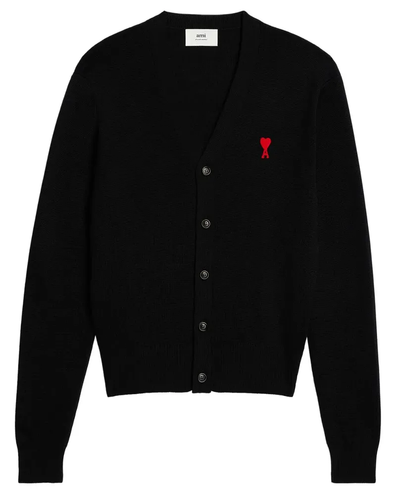 AMI Paris Ami de Coeur Cardigan - Schwarz Schwarz
