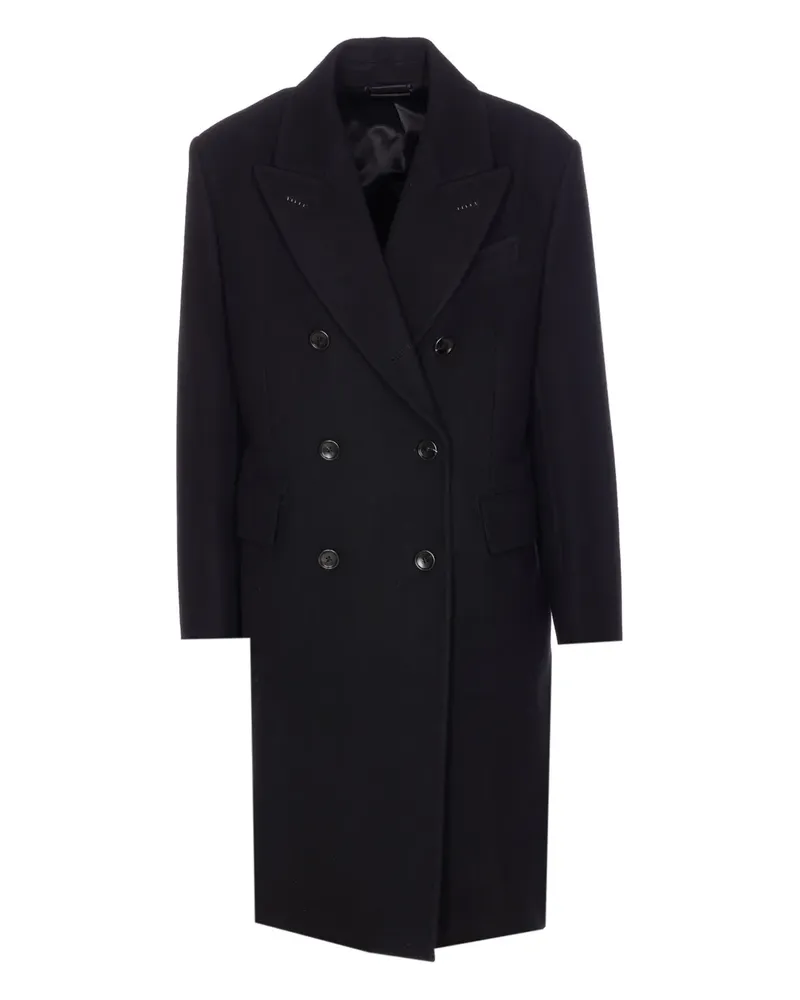 Tom Ford Doppelreihiger Mantel - Schwarz Schwarz