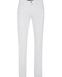 Billionaire Straight-Leg-Jeans mit Stickerei Weiß