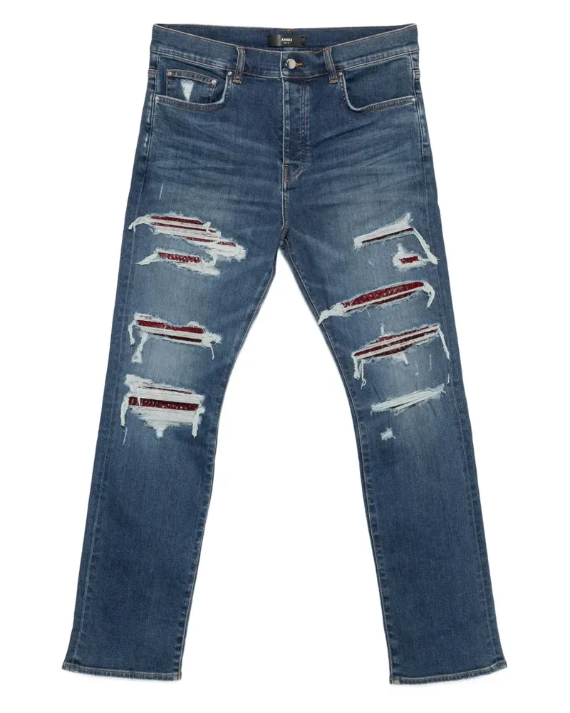 Amiri Jeans in Distressed-Optik - Blau Blau