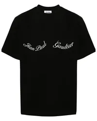 Jean Paul Gaultier T-Shirt mit Logo-Print Schwarz