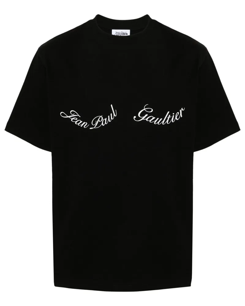 Jean Paul Gaultier T-Shirt mit Logo-Print Schwarz