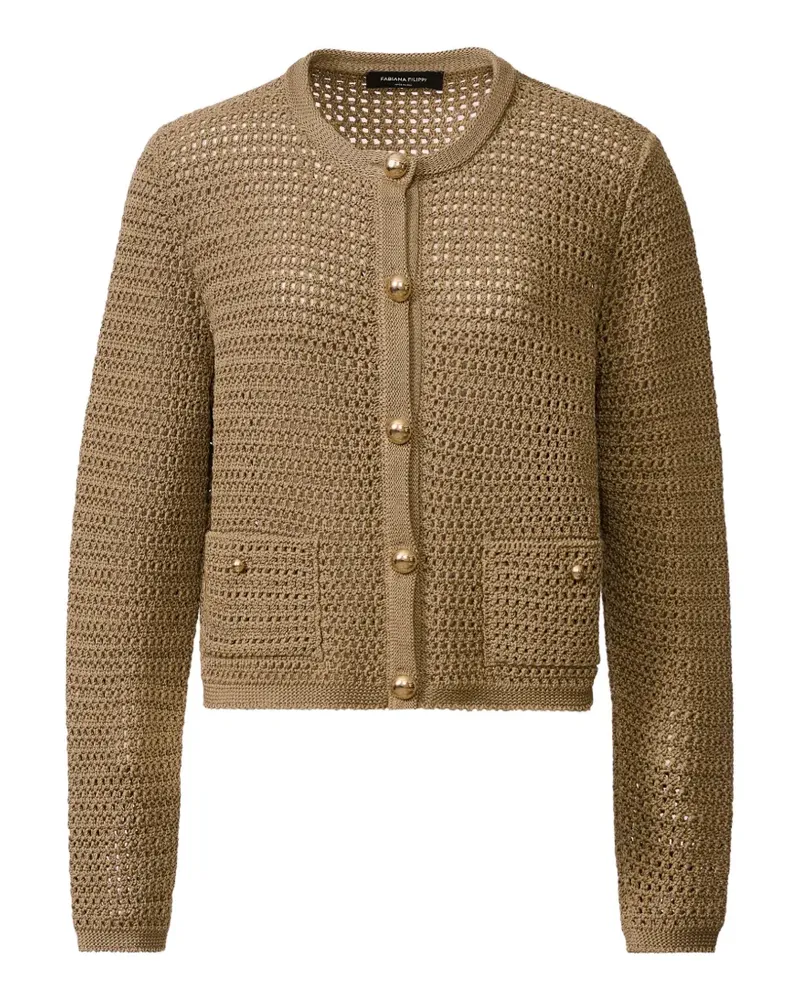 Fabiana Filippi Gehäkelter Cardigan - Nude Nude