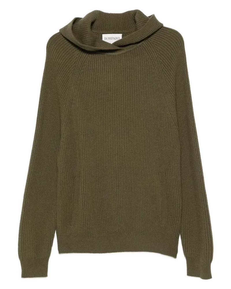 Eric Bompard Gerippter Hoodie - Grün Grün
