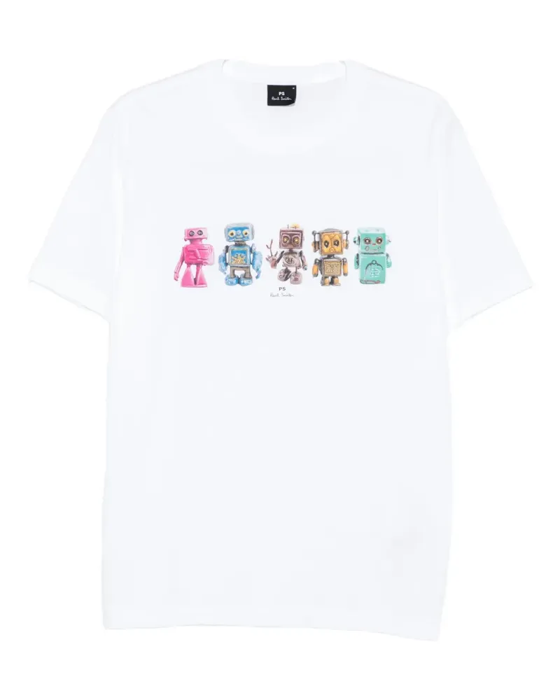 Paul Smith T-Shirt mit Roboter-Print - Weiß Weiß