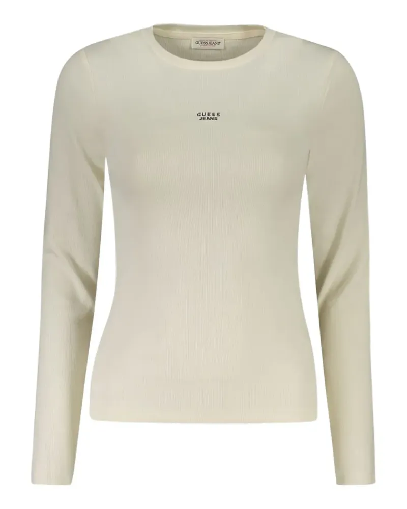 Guess logo-detail long-sleeve top - Nude Nude