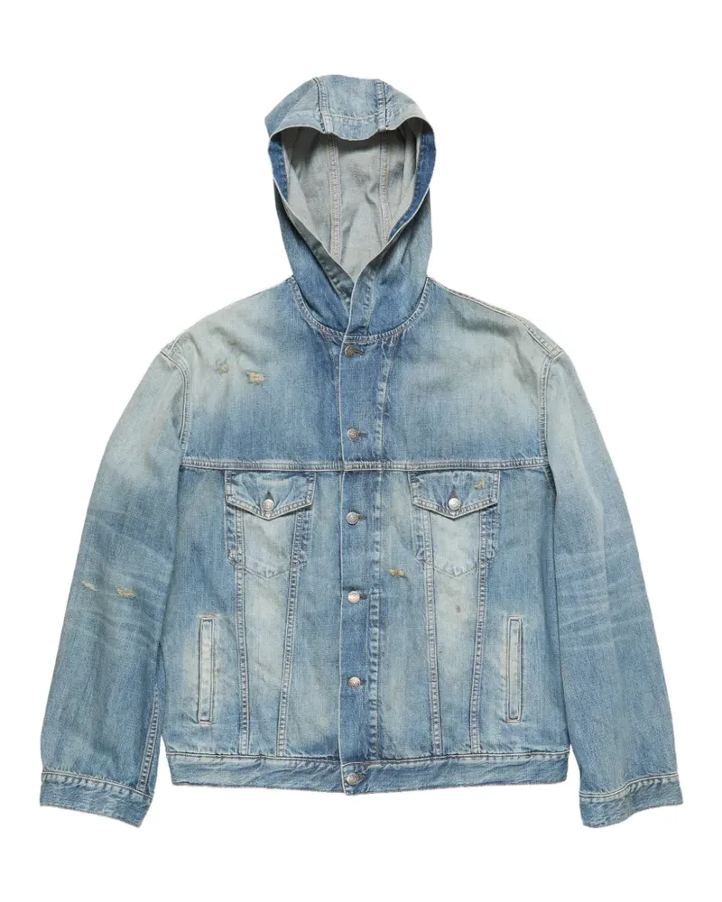 Acne Studios Jeansjacke mit Kapuze - Blau Blau