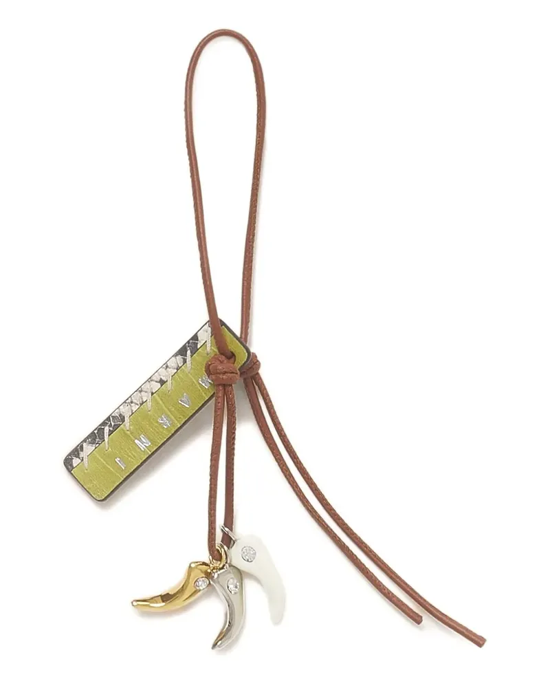 Marni leather knotted keyring - Braun Braun