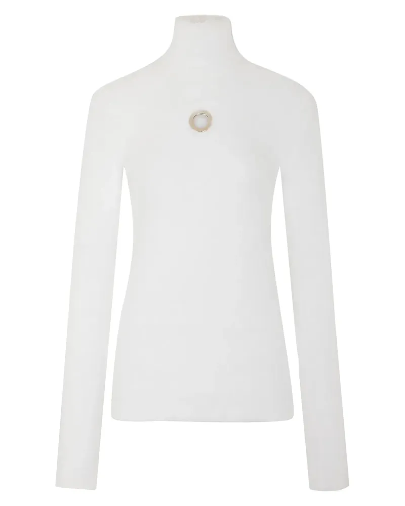 Paco Rabanne Langarmshirt mit Schlüsseldetail - Weiß Weiß