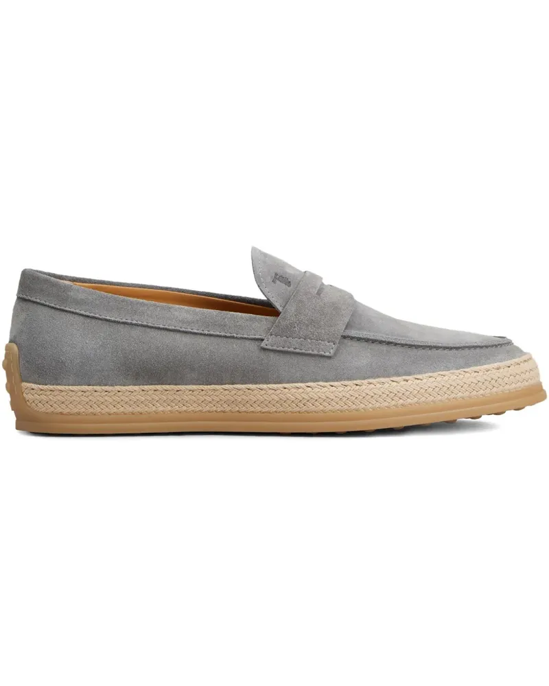 TOD'S Penny-Loafer aus Wildleder - Grau Grau