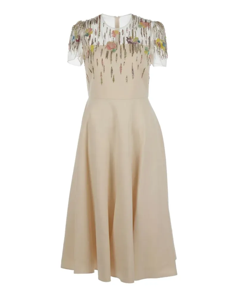 Valentino Garavani Midikleid mit Pailletten - Nude Nude