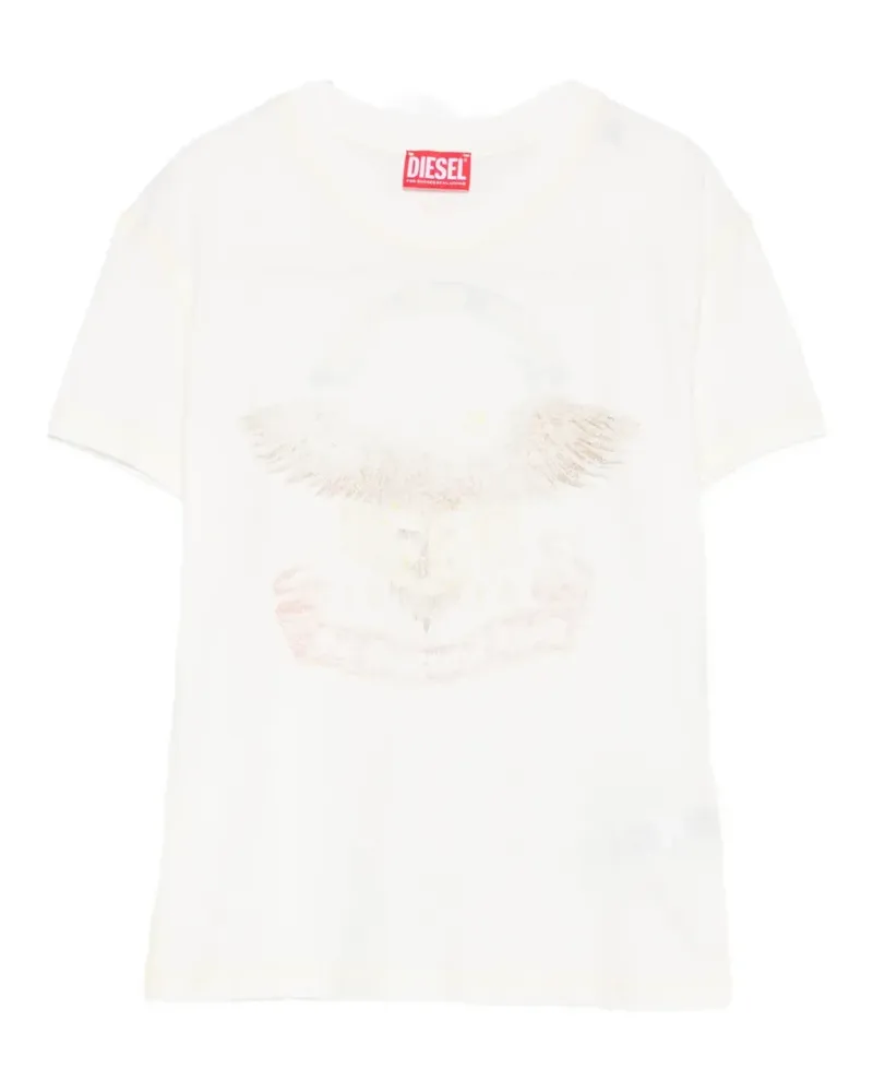 Diesel T-Shirt mit grafischem Print - Weiß Weiß