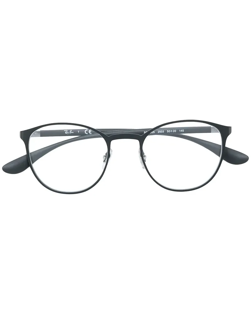 Ray Ban Runde Brille - Schwarz Schwarz