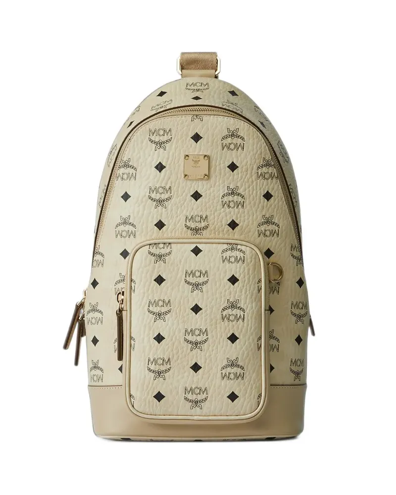 MCM Aren Visetos Sling-Rucksack - Nude Nude