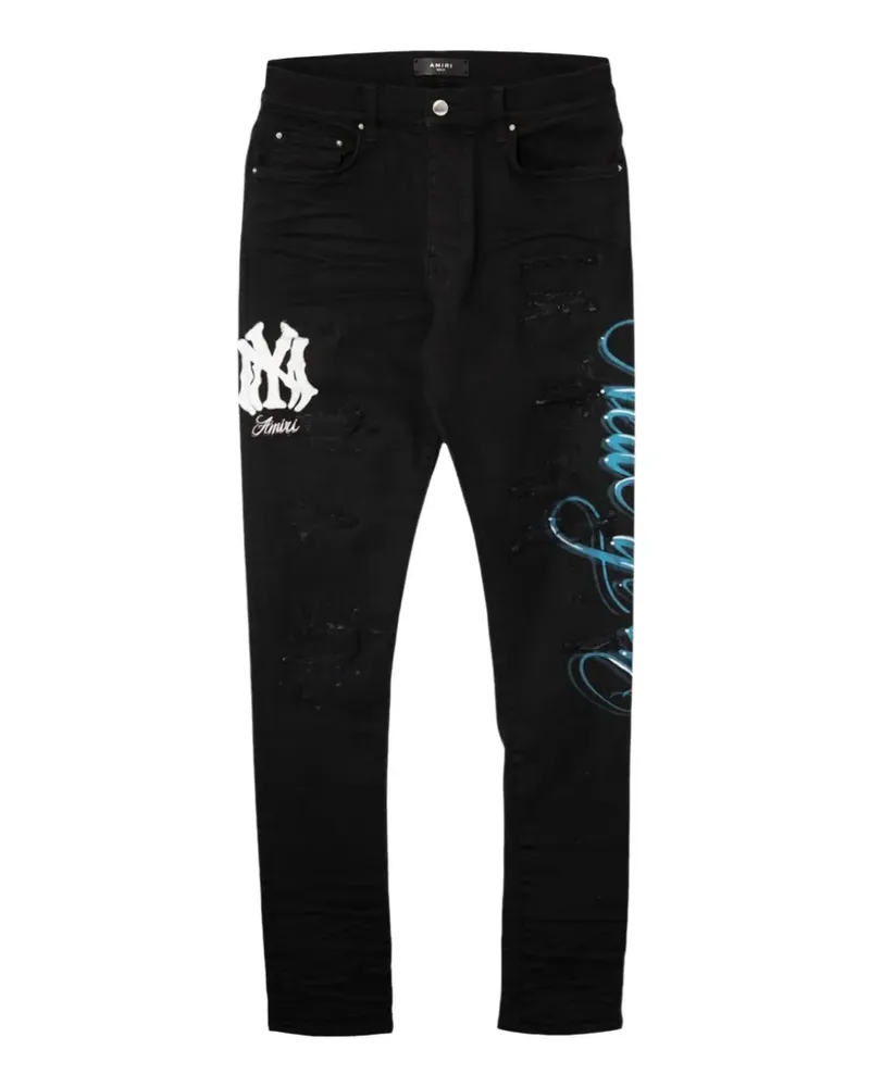 Amiri logo-detail jeans - Schwarz Schwarz