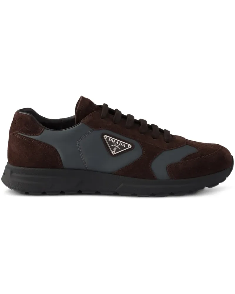 Prada Sneakers mit Triangel-Logo - Braun Braun