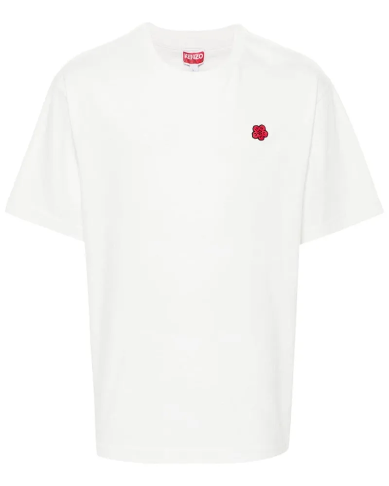 Kenzo T-Shirt mit Boke Flower-Patch - Weiß Weiß
