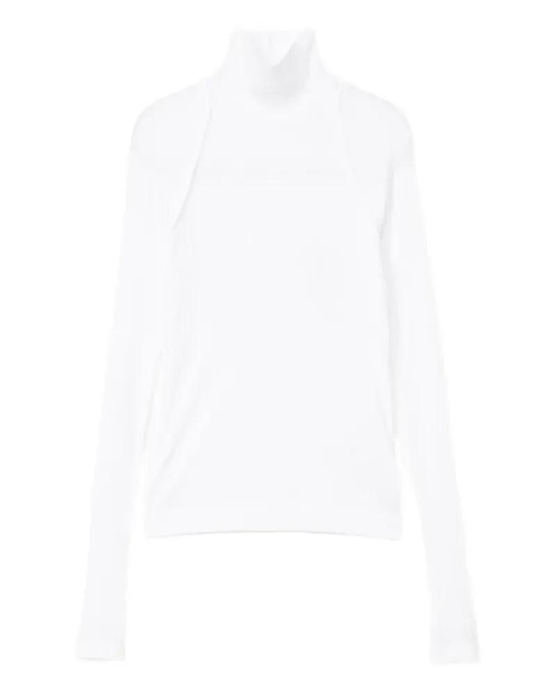 Helmut Lang Shrug-Oberteil mit Rollkragen - Weiß Weiß