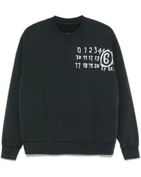 Maison Margiela Sweatshirt mit Nummern-Motiv Schwarz