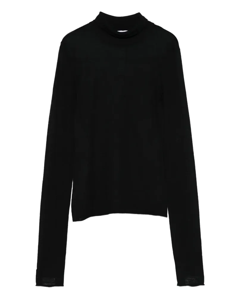 Patrizia Pepe Gestrickter Rollkragenpullover - Schwarz Schwarz