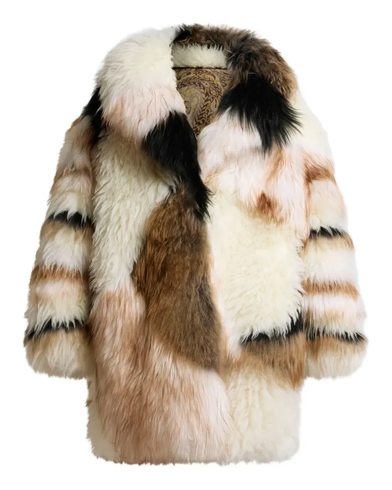 Etro Mantel im Patchwork-Look - Nude Nude
