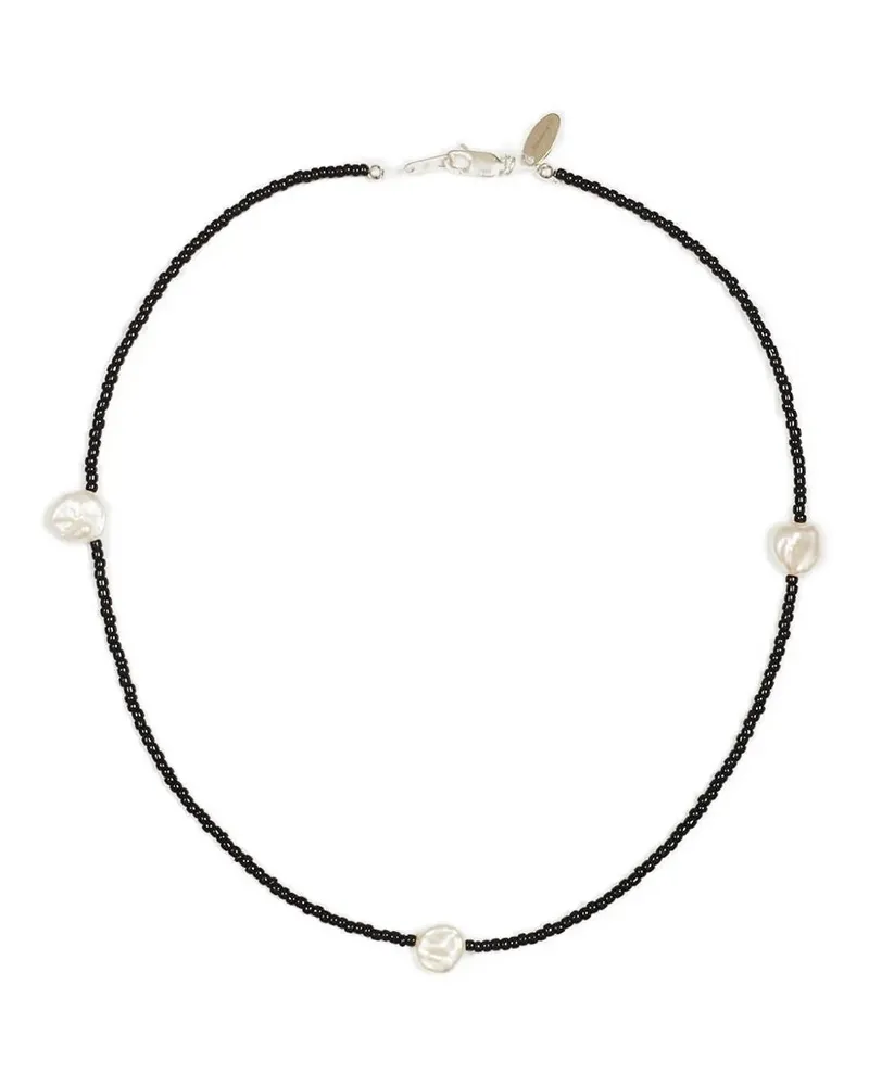Santangelo beaded pearl necklace - Schwarz Schwarz
