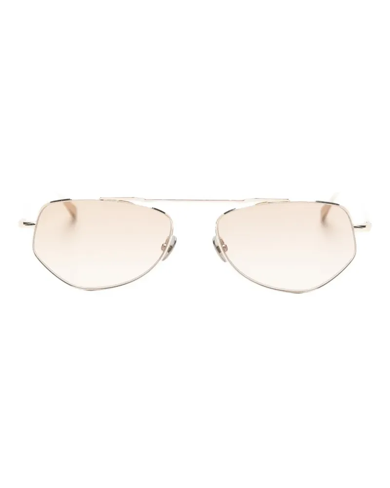AHLEM Julien Sonnenbrille mit geometrischem Gestell - Gold Gold