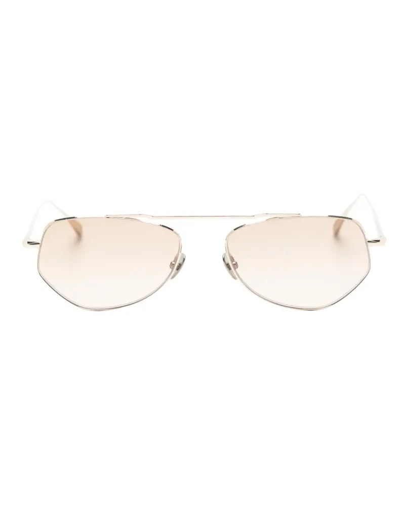AHLEM Julien Sonnenbrille mit geometrischem Gestell - Gold Gold