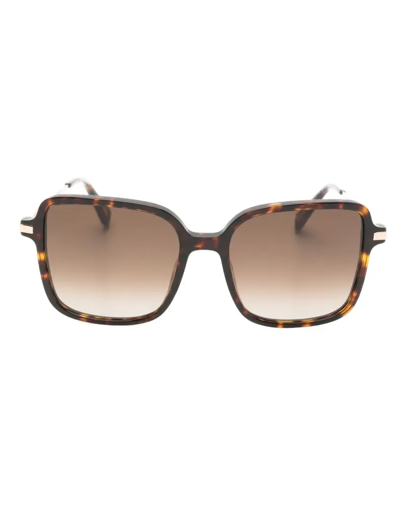 Zadig & Voltaire tortoiseshell-effect square-frame sunglasses - Braun Braun