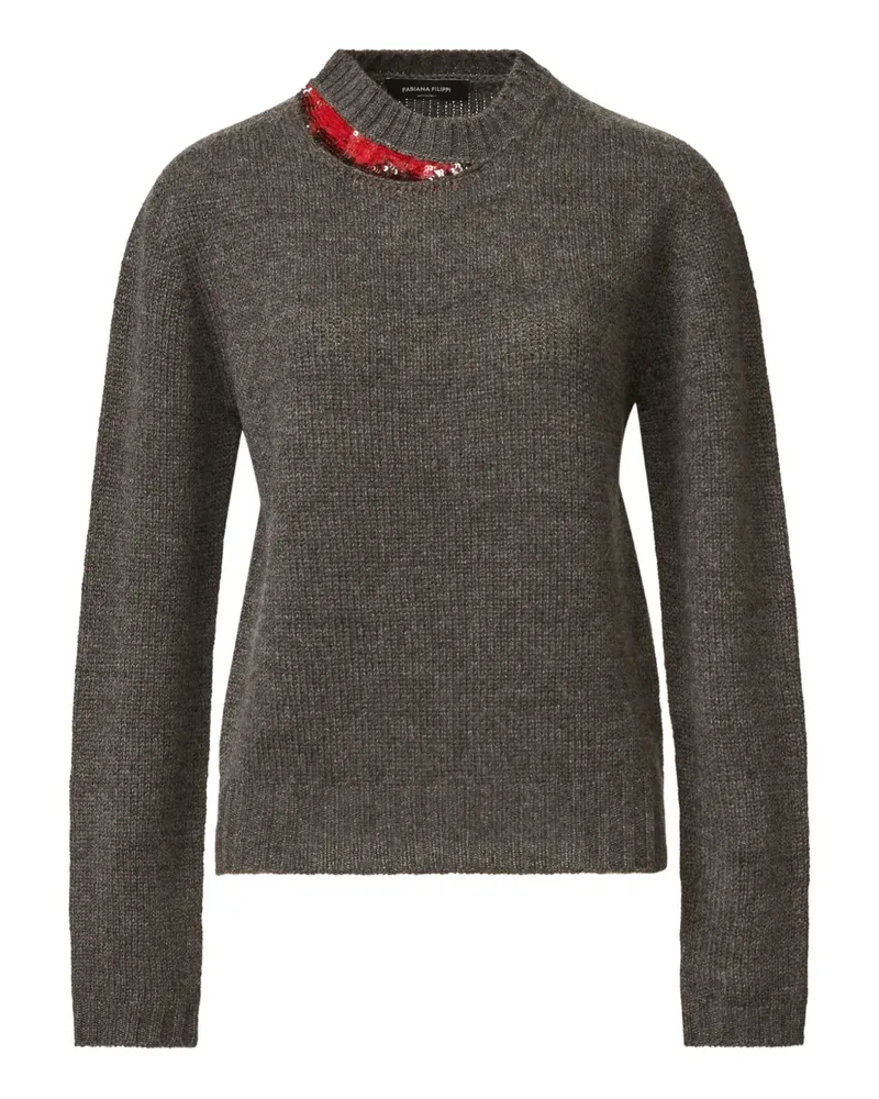 Fabiana Filippi Pullover mit Rundhalsausschnitt - Grau Grau