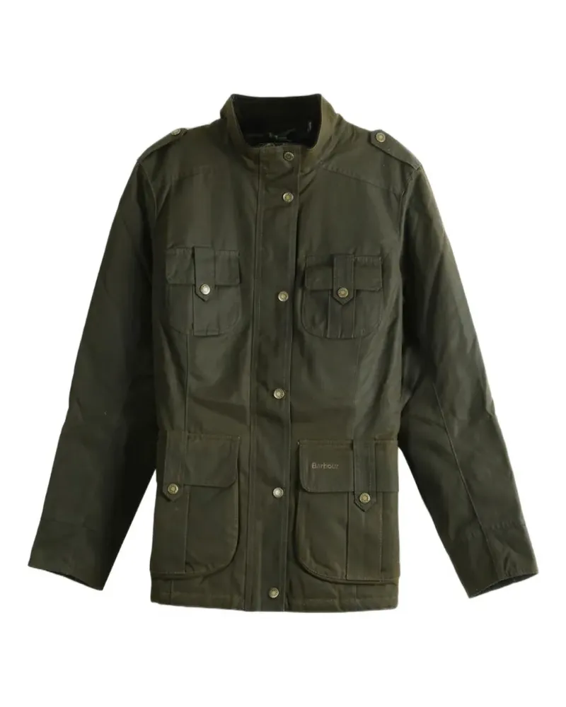 Barbour Winter Defence waxed multi-pocket jacket - Grün Grün