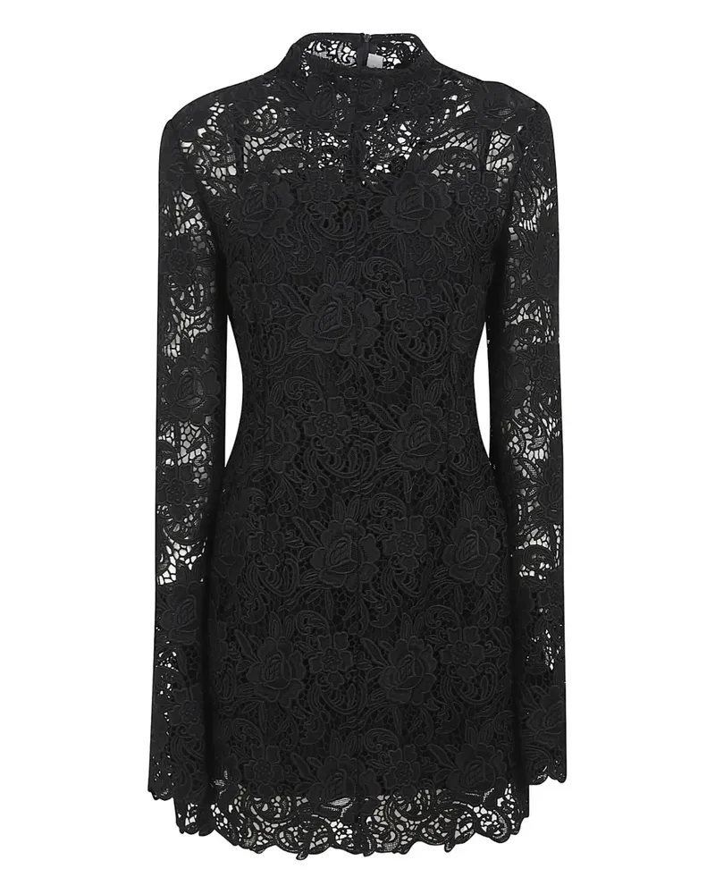 Max Mara floral-lace mini dress - Schwarz Schwarz